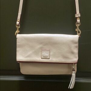 Dooney & Bourke Bone Foldover Crossbody Bag